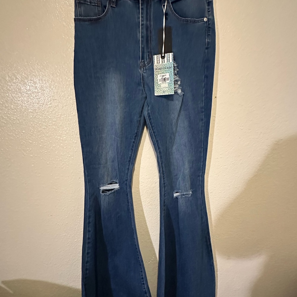 Stylish Blue Flared Jeans